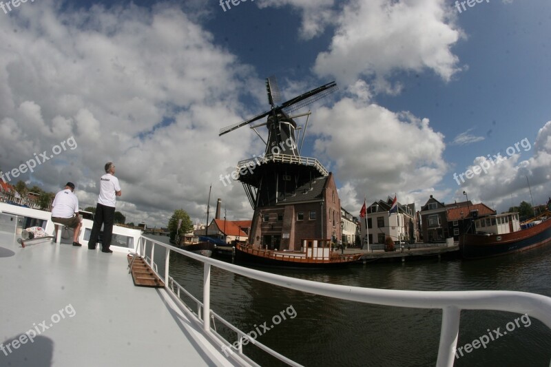 Windmill Ship Netherlands Holland Friends