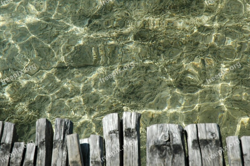 Water Bridge Lake Wood Surface