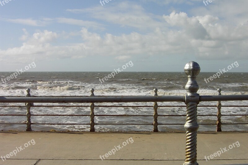 Blackpool Ocean Sea Promenade Beach