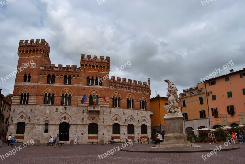 Piazza Tuscany Grosseto Middle Ages Palazzo