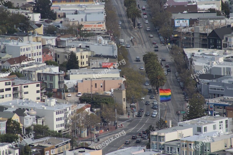 Cityscape Urban Castro District Road San Francisco