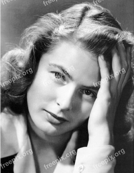 Ingrid Bergman Actress Vintage Movies Motion Pictures