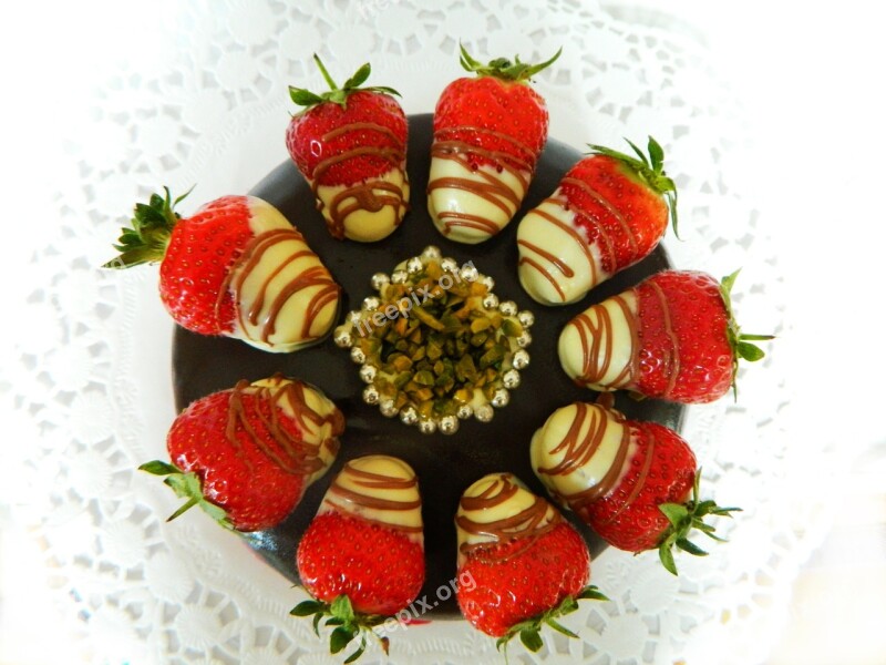 Strawberry Cake Food Gourmet Sweet