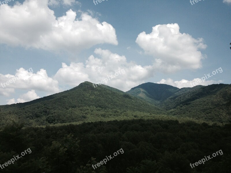 Mountains Sky Blue Cloud Day