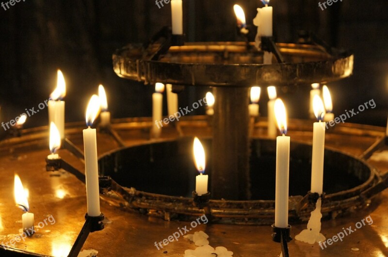 Candles Church Lights Evening Advent