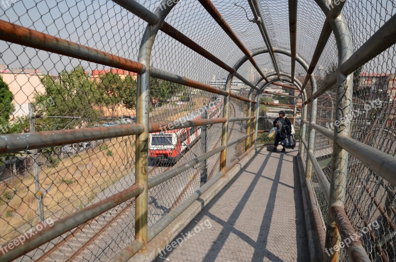 Bridge Suburban Train Tlatelolco Free Photos