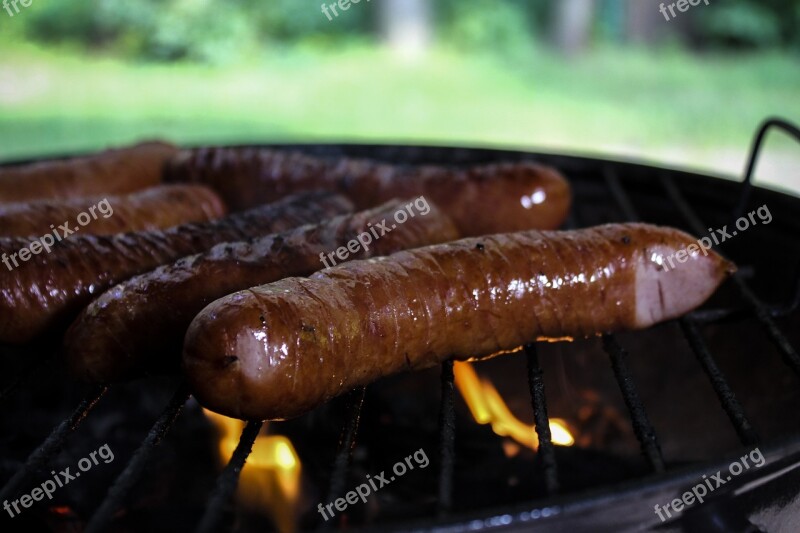 Sausage Grill Barbecue At The Smoke Coal