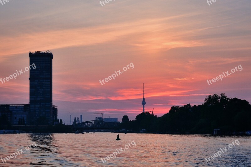 Berlin Spree Sunset Evening Abendstimmung