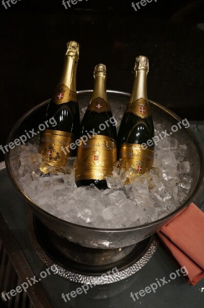 Champagne Wine Ice Free Photos