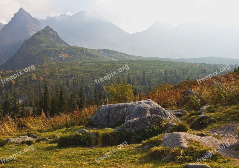 Poland Tatry The High Tatras Hala Gąsienicowa Gąsieniców Valley