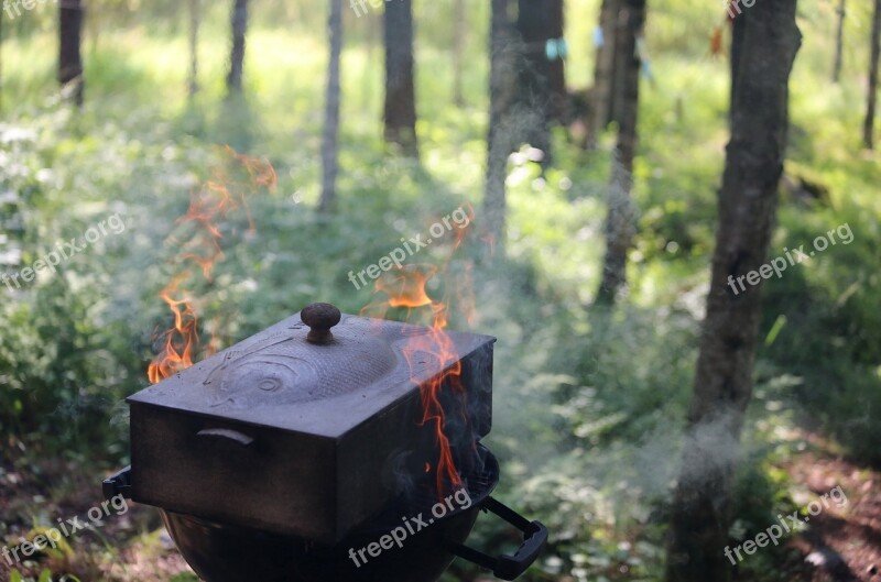 Fish Delicacy Smoke Grill Hot