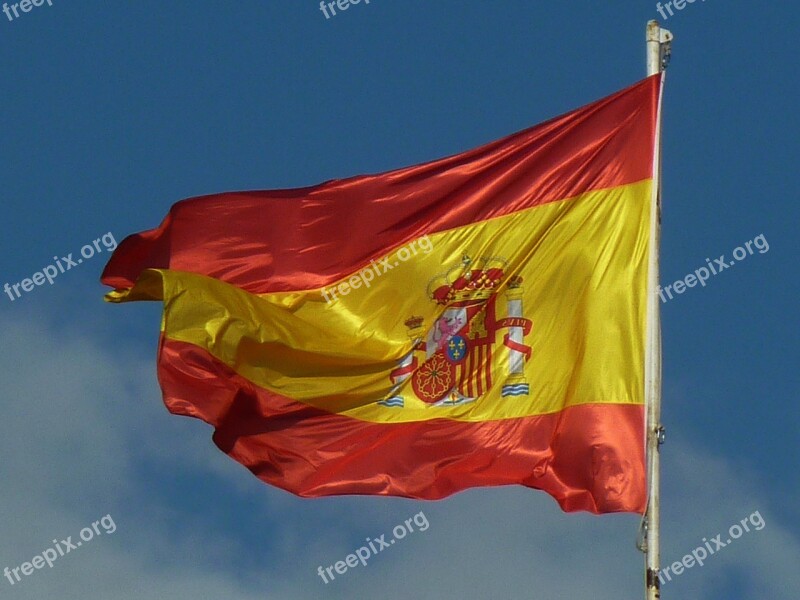 Spain Flag Sky Flutter Symbol