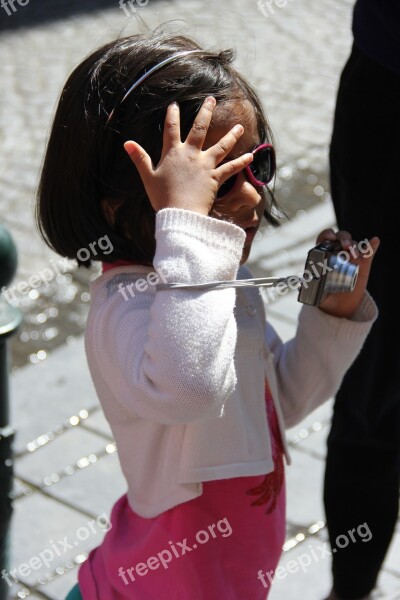 Little Girl Photographer Sunglasses Kid Snapshot