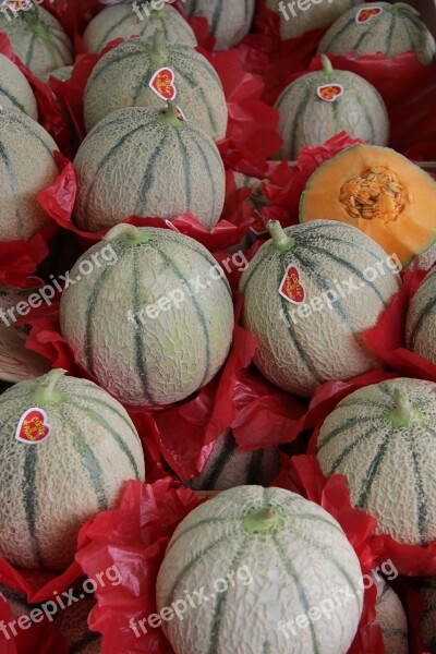 Melon Market Summer Fruit Free Photos