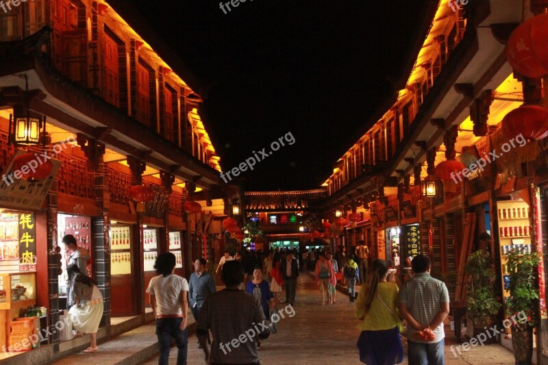 Lijiang Night View Street View Free Photos