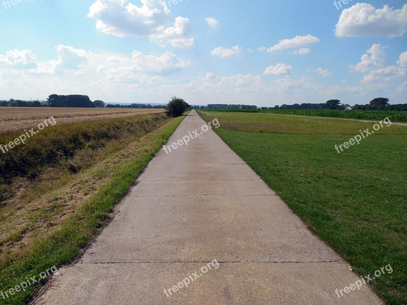 Away Road Wide Direction Meadow