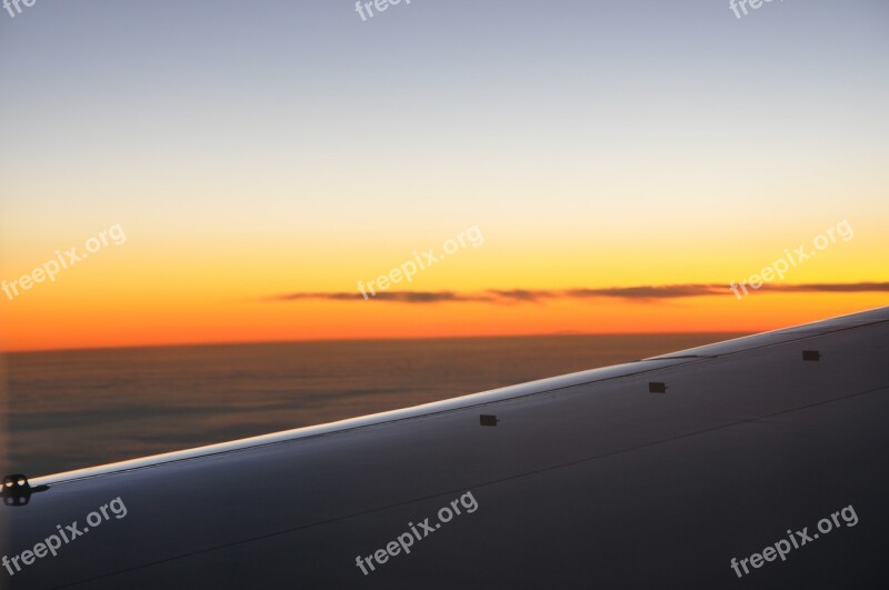 Sunset Airplane Window Free Photos