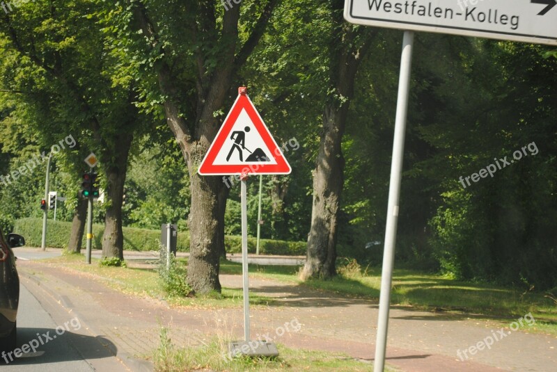 Traffic Sign Site Street Sign Warnschild Traffic