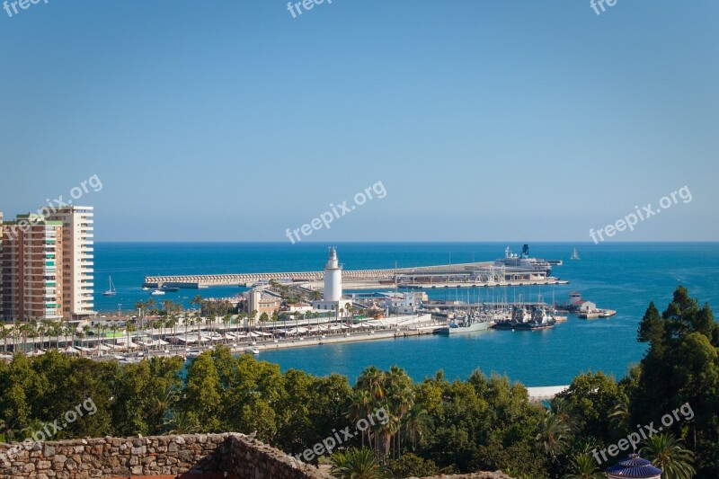 Malaga Port Andalucia Spain Harbour