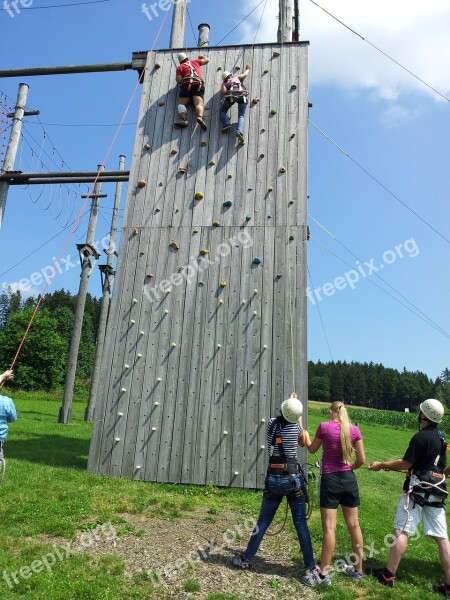 Climb Teamwork Climbing Garden Sport Climbing Rope Climb