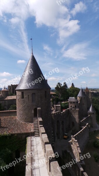 Carcassonne Castle France Architecture Tower