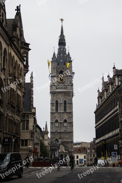 Belfry Of Ghent Belfry Tower Church Church Tower Architecture