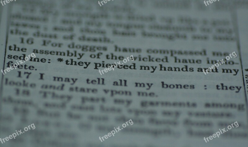 Psalm 22 Bible Hands Feet Old Testament