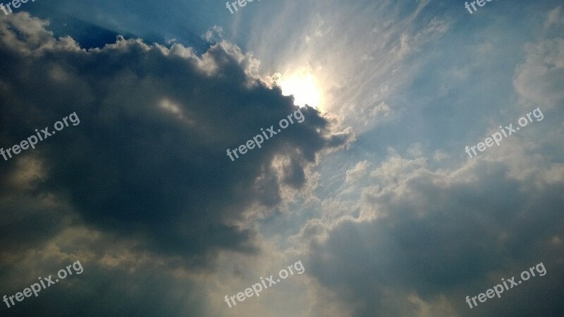 Blue Sky White Cloud Sunny Days Free Photos