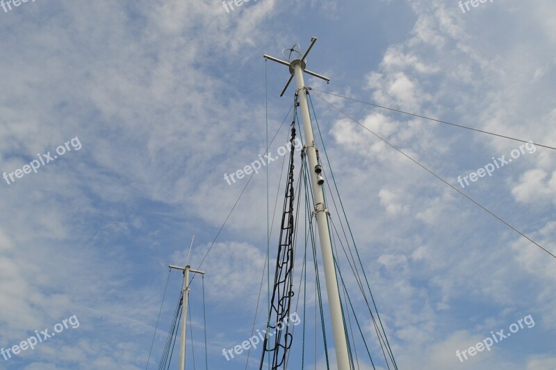 Sailing Boat Mast Sailing Mast Ship Sky