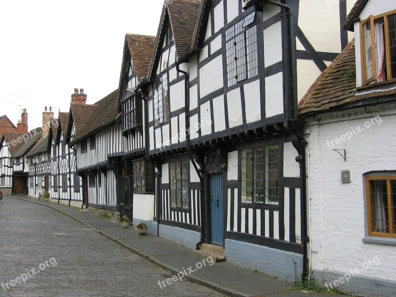 Stratford Half-timbered Buildings Medieval High Street