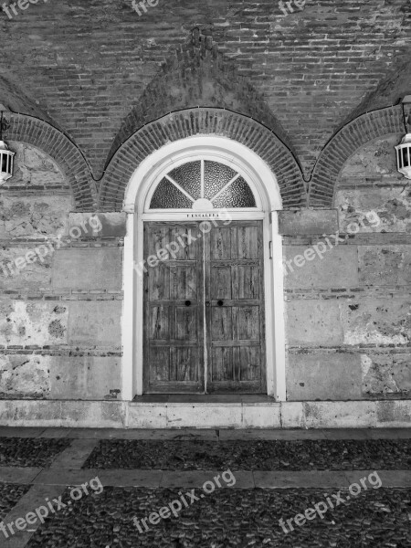 Door Old Housing House Black And White