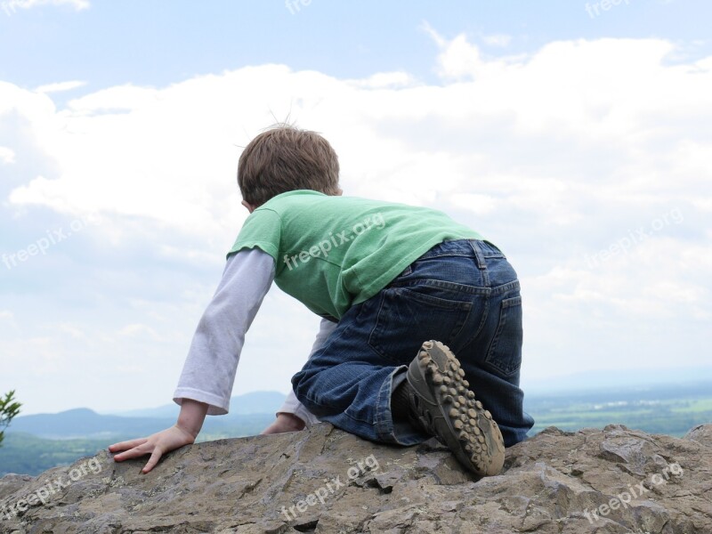 Child Climb Crawling Climbing Boy