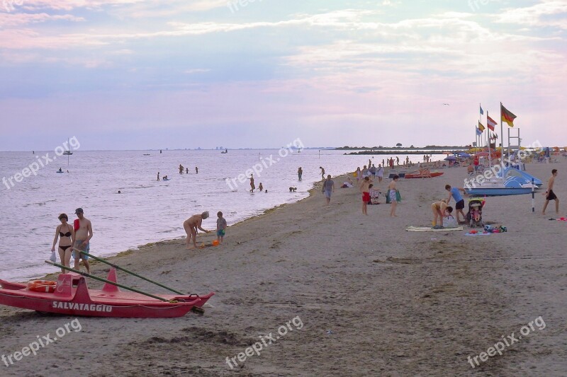 Italy Grado Beach Sea Landscape