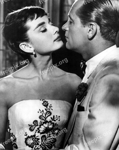 Audrey Hepburn William Holden Actress Actor Vintage