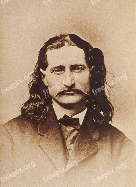 Wild Bill Hickok Sepia Old West Folk Character Lawman