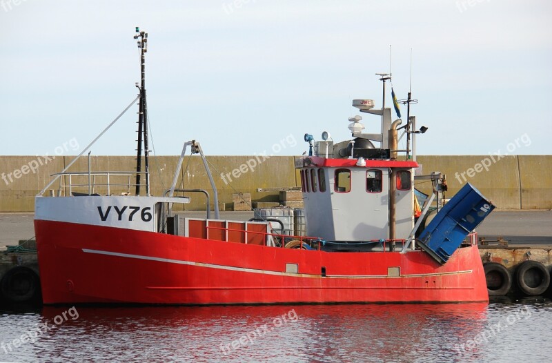 Simrishamn Fishing Boat Port Red Free Photos