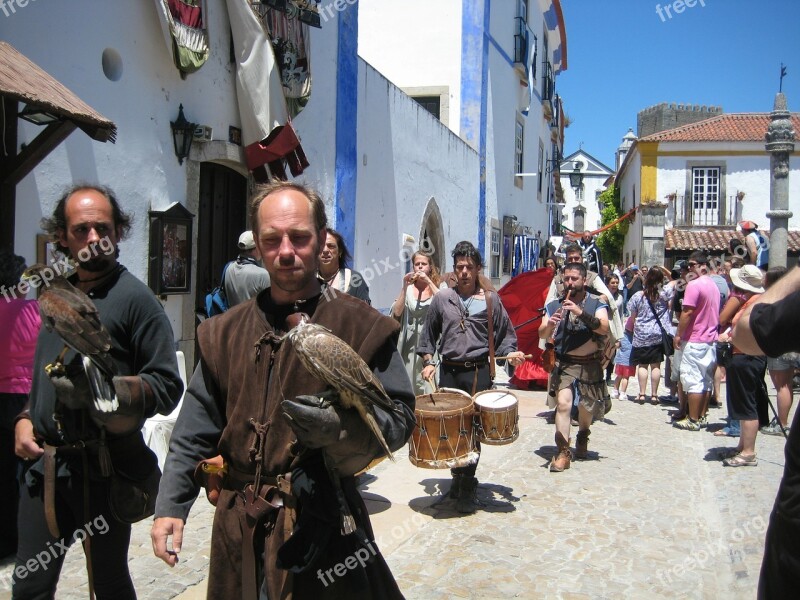 óbidos Medieval Fair Popular Street Free Photos