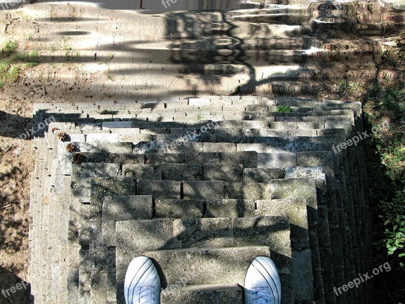 Man Shoes Standing Pyramid Monument