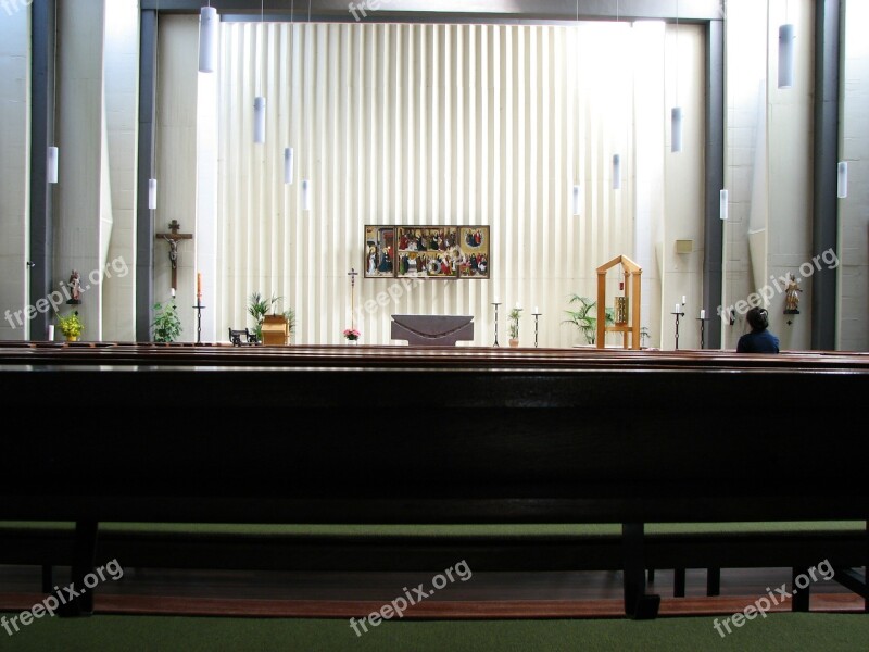 Church Church Room Interior Triptych Tabernacle