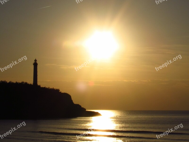 Landscape Lighthouse Biarritz Free Photos