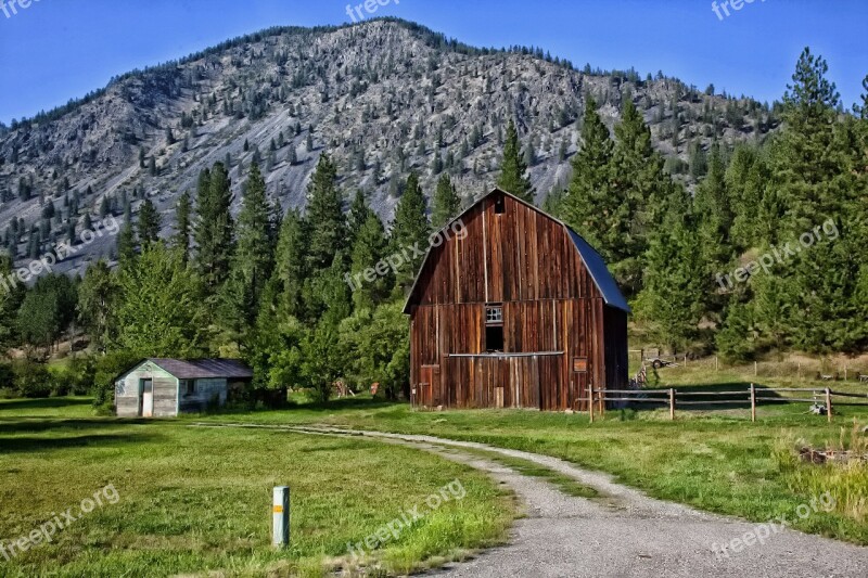 Montana Landscape Scenic Mountains Forest