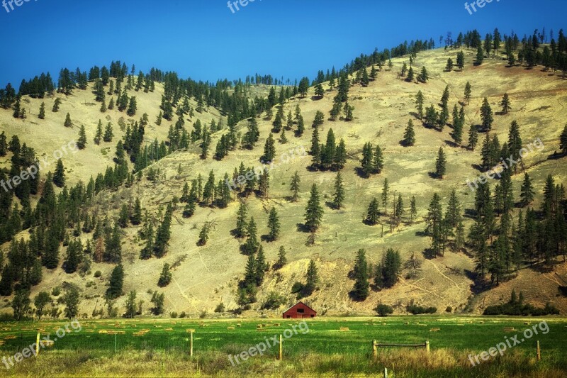 Montana Ranch Farm Rural Mountains