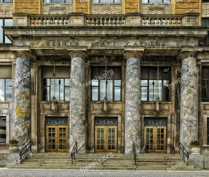 Juneau Alaska Capitol Building Architecture Columns