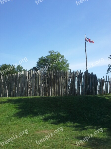 Jamestown Fort Fortress British Flag