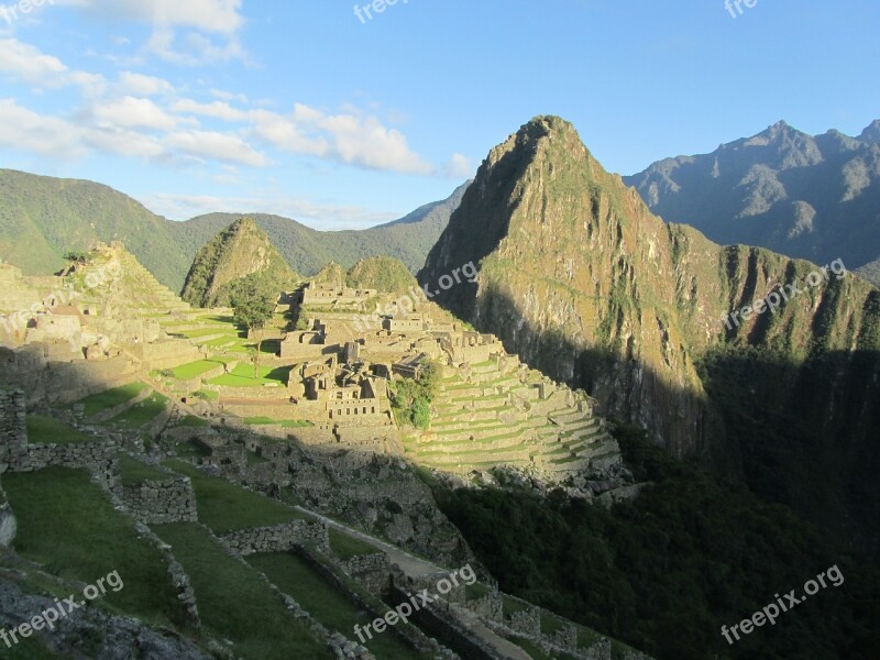 Machu Picchu Peru Village Mountains Incas