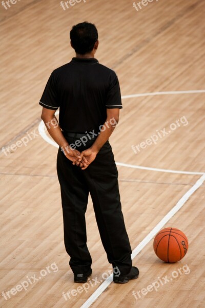 Referee Basketball Game Play Ball