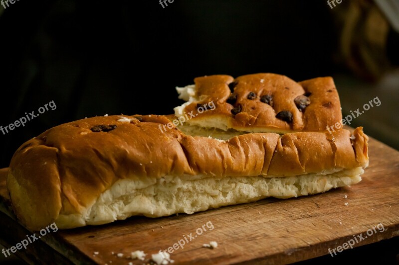 Bread Loaf Cut Bakery Food