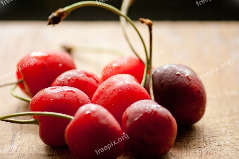 Cherries Fruits Red Food Fresh