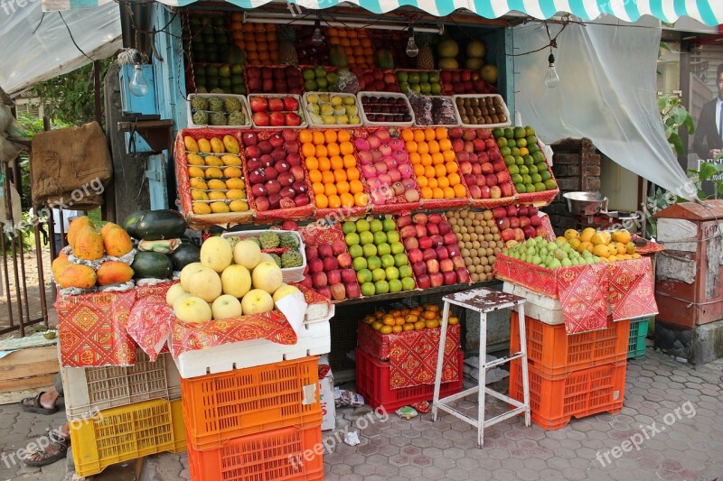 Fruit Shop Fruit Vendor Street India Vendor