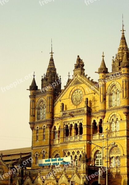 Cst Train Station Building Mumbai India